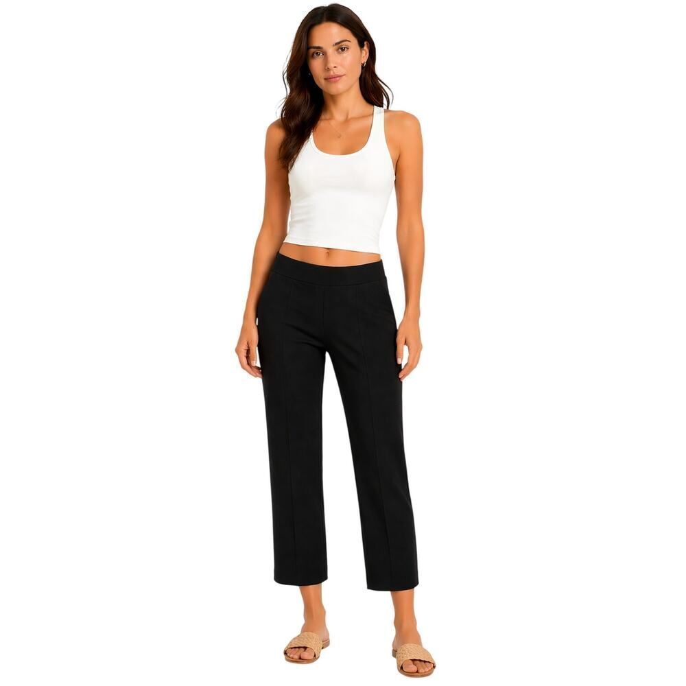 TORY SPORT Women's Sporty Activewear Pull On 7/8 Leggings Black Size Medium